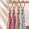 Pulsera de cuentas de silicona con borlas, nueva pulsera transfronteriza de Amazon, accesorio para bolso, llavero de borlas