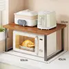 Utilização do Espaço da Bancada da Cozinha! Prateleira para Micro-ondas, Prateleira de Armazenamento Criativa para Forno Doméstico, Utensílios de Mesa Criativos