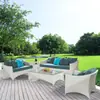 Departamento de Ventas de Sofás de Ratán para Exteriores Sofá de Ocio Impermeable Protección Solar para Patio de Villa Silla de Ratán Muebles para Habitación Soleada Balcón