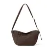 Bolsa Pequena Bolsa Feminina 2026 Nova Tendência de Moda Estilo Coreano Bolsa de Ombro Bolsa Transversal Cor Sólida Estudante Artística Bolsa Semicírculo