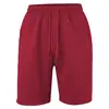Pantalones Cortos Deportivos Casuales Sueltos de Color Sólido Jacquard con Cordón para Hombre de Cinco Puntos Amazon Verano Comercio Exterior Nuevos
