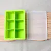Bandeja de Hielo de Silicona de Grado Alimenticio Molde para Cubitos de Hielo Grandes Caja de Almacenamiento de Hielo para el Hogar con Tapa Fácil de Desmoldar Artefacto de Congelación Rápida Venta Caliente Transfronteriza