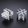 Clip de vidrio de aleación de aluminio engrosado para vitrina, modelo de clip fijo, conector fijo, ranura sin perforación, suministro directo de fábrica