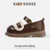 Sapatos para Bebê Menina, Sapatos de Couro de Princesa, 1 a 3 Anos, Sapatos de Solado Único Antiderrapantes, Sapatos para Bebês, Estilo Primavera e Outono, Sapatos de Menina Estilo Britânico