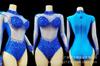 Corsé de Cristal Brillante Sexy Transparente Body de Cristal Disfraz de Baile para Mujeres Fiesta de Discoteca
