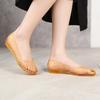 Sandalias Populares en Internet con Huecos de Cristal de Tacón Bajo para Mujer Verano Ropa Exterior Moda de Mamá Estilo Coreano Sandalias de Gel con Cuña Antideslizantes