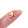 2 Peças de Pingentes Cruz Estrela com Banho de Ouro 14K Cor Duradoura Incrustados com Diamantes para Pulseira de Miçangas DIY Colar Brincos Atacado