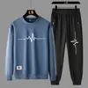 Conjunto Deportivo Casual de Dos Piezas con Mangas Largas para Hombre y Mujer, Nuevo para Primavera y Otoño, Traje de Sudadera Moderno y Versátil, Personalizable con Imágenes