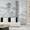 Papel de Parede Paisagem de Montanha Estilo Chinês Moderno Novo 2025 Parede de Fundo para Sofá Sala de Jantar Mural para Sala de Estudo Mil Montanhas