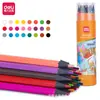 Lápiz de color borrable Deli 7073 24 goma de borrar con cabeza de cinta sin madera para pintar para estudiantes niños pintado a mano