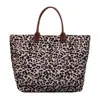 Bolso estampado de leopardo para mujer, gran capacidad, nuevo bolso de hombro para compras casual de verano 2026, bolso tote popular para el día a día este año