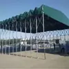Toldo de Lluvia Móvil Push-Pull Refugio de Lluvia Retráctil Carpa para Mercado Nocturno de Garaje Cobertizo de Almacén Carpa Móvil para Exteriores