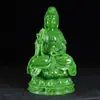 Estátua de Guanyin em Pedra Luminosa, Ornamento de Adoração Doméstica do Bodhisattva Avalokiteshvara, Artesanato Feito à Mão para Entrada de Sala de Estar, Guanyin Luminoso