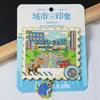 Serie Liaoning Dalian Shenyang Huludao Imán Magnético de Madera para Refrigerador Cultural y Creativo 3D Tridimensional Dibujos Animados Pegatina Magnética