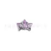 Pendientes de Titanio F136 con Forma de Flor y Tachuelas de Circonita Joyería para Piercing Corporal de Aleación de Titanio G23 Pendientes de Circonita