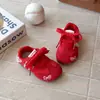 Zapatos de estilo alemán para niños ins 2026 Primavera/Otoño Nuevos Zapatos Coreanos para Niñas con Bordado de Lazo Adorno de Encaje Zapatos Argan