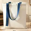 Bolsas de Lona com Logo Personalizado, Bolsas de Lona de Mão com Fita, Sacolas de Algodão Promocionais, Sacolas de Compras Ecológicas, Feitas Sob Medida com Seu Próprio Design