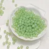 4/6/8/10mm Jade Imitación Calcedonia Cuentas de Vidrio Agujero Recto Cuentas Redondas Cuentas Sueltas Materiales para Pulsera Collar Hecho a Mano DIY