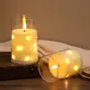 Luces de Cadena Simuladas Transfronterizas Control Remoto Vela Electrónica LED Taza de Luz de Cadena Acrílica Concierto Cumpleaños Decoración Romántica