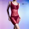 Traje de baño brillante, ultradelgado, transparente, sin espalda, medias transparentes, body de una pieza, suave como la seda, ajustado, unisex, seductor y medias sexys