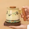 Taza de Cerámica Cultural y Creativa de Dunhuang con Tapa, Taza de Agua para el Hogar, Taza de Té para la Oficina, Taza de Agua Filtrada, Regalo