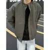 Jaqueta de trabalho curta moderna estilo americano para homens, estilo outono, corta-vento com gola alta à prova de três elementos, jaqueta de voo