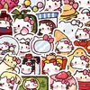Hola pegatinas de dibujos animados creativas gatito lindo funda de teléfono cuaderno impermeable pegatinas adhesivas DIY