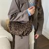 Bolso Retro de Gran Capacidad con Estampado de Leopardo para Mujer Otoño e Invierno 2025 Nuevo Casual Diseño de Nicho Bolso de Hombro Cruzado Bolso Dumpling
