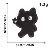 Patches de Bordado Computadorizado Patches de Desenho Animado Patches de Tecido Bordado Patches Termocolantes para Roupas Patches Adesivos Gato Gato Preto Diário Uso Diário
