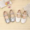Zapatos Mary Jane de Cuero Estilo Nuevo para Niñas Moda Primavera y Otoño 2026 Zapatos de Princesa con Lazo y Suela Suave Mocasines Estilo Ballet