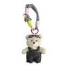 Macacão Fofo e Estiloso, Chaveiro de Urso Personalizado, Óculos de Natação com Padrão da Moda, Decoração de Pingente de Bolsa de Boneca de Pelúcia