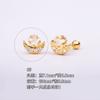 Acero titanio 316L chapado en oro cobre circonio micro-incrustado arete para cartílago de la oreja Luna Estrella Planeta arete aretes perforación transfronteriza arete para cartílago de la oreja
