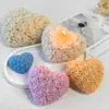 Vela Perfumada de Cera de Soja Mezclada con Patrón de Pétalos en Forma de Corazón, Semi-Hecha a Mano, Semi-Mecánica, Exclusivamente para Exportación Transfronteriza, Personalizable