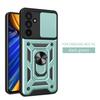 Adecuado para Samsung M56 Funda para Teléfono con Ventana Deslizante C55 Cobertura Total M54 Soporte de Anillo M23 Anticaídas F23 Funda Protectora