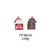 Caja de Regalo de Navidad, Árbol de Navidad, Calcetín de Navidad, Accesorios de Joyería de Aleación DIY de Papá Noel, Pulsera Transfronteriza, Accesorio para el Cabello, Colgante