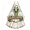 Nuevas decoraciones de madera luminosas de Halloween transfronterizas: gato negro, calabaza, letrero de madera de doble capa, decoración del hogar placa de calavera y fantasma