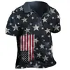 2026 Europeu e Americano Comércio Exterior Transfronteiriço Nova Roupa Masculina Casual Manga Curta Estampada Digital Slim Fit Pulôver Camisa Polo Masculina