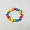 Bricolaje Comercio Exterior pulsera de mano al por mayor Amazon dados creativos cuentas de colores pulsera elástica alta pulsera joyería para mujer