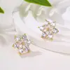 Moda Coreana Novos Brincos de Estrela de Seis Pontas com Microincrustação de Zircônia para Mulheres Tendência Ins Brincos Geométricos de Luxo Leve Fábrica de Origem
