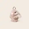 Lujo Ligero Piel de Conejo Rex Lindo Colgante de Conejito Floral Peluche Encanto para Bolso de Moda Femenina Llavero Juguete de Piel Venta al por Mayor