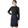 Camisa Larga Negra Nueva para Mujer Primavera y Otoño 2026, Top Elegante Popular para el Trabajo, Blusa Versátil de Gasa Talla Grande