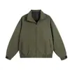 Chaqueta de Moda Tangkez para Hombre Primavera y Otoño, Marca de Tendencia Cuello Alto Casual Versátil Corte Holgado Chaqueta de Trabajo para Pareja
