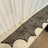 Mantel de Tela Cubierta para Mesa Runner de Mesa Decoración de Fiesta Telaraña de Halloween Cortina de Café Toalla de Chimenea Tela Colgante para Uso en el Hogar