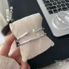 Pulsera Abierta de Pata de Gato de Plata Pura 999 Fushi, Sólida y Sencilla, de Nicho y Versátil, Exquisita Pulsera de Plata Esterlina para Regalar
