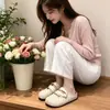 Sapatos slip-on preguiçosos com sola grossa e estampa de bolinhas para aumentar a altura 2026 Outono Novo Versátil Casual Birkenstock sapatilhas fechadas para mulheres