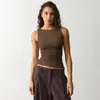 Aliexpress Novo Top Regata Casual Esportivo Canelado para Mulheres Moda Tendência Europeia e Americana Camisa Base para Mulheres