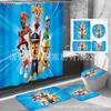 Amazon Popular Internacional Serie Patrulla Canina Impresión Digital Poliéster Impermeable y Antimoho Cortina de Ducha Juego de Cuatro Piezas Fabricante