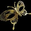 Máscara Antigua, Máscara Antigua de Medio Rostro Danza de Mariposas, Máscara Decorativa para Hombre, Artículos de Baile, Máscara para Fiesta de Baile al por Mayor