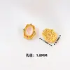 Nuevo anillo de cobre bañado en oro con incrustaciones de diamantes, caja mágica, cara de anillo pasante, accesorios de joyería hechos a mano con cuentas para pulsera y collar de cristal DIY