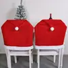 Capas de Cadeira de Natal para Decoração de Restaurante e Hotel, Cor Sólida Casamento e Conferência Capas de Cadeira de Veludo Vermelho, Natal Festivo